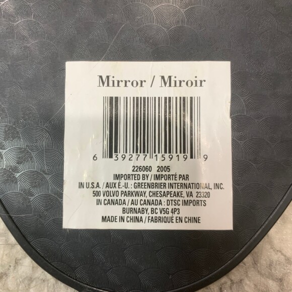 Handheld mirror, black frame - Picture 3 of 4